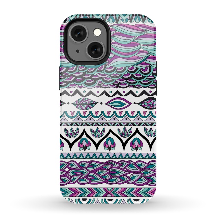 iPhone 13 mini StrongFit Beach Paradise by Pom Graphic Design
