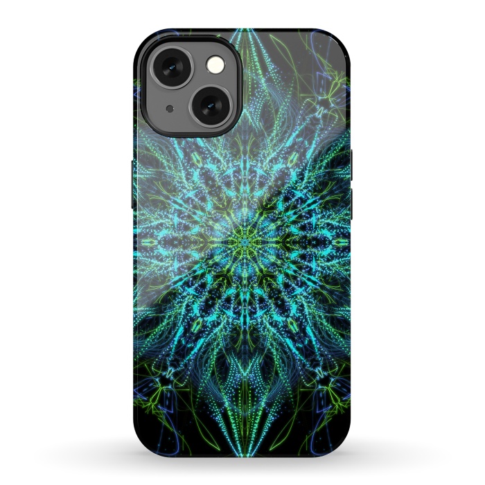 iPhone 13 StrongFit Neon Mandala I by Art Design Works