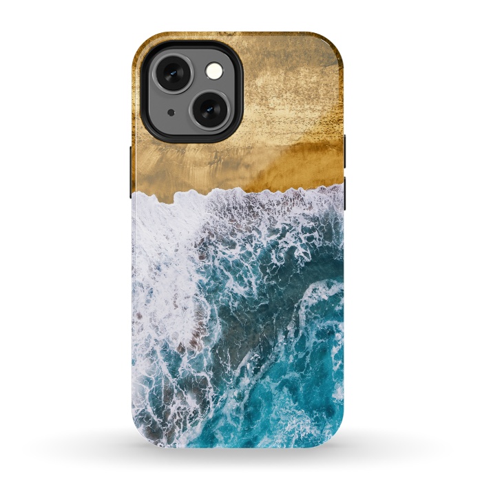iPhone 13 mini StrongFit Tropical XVI - Golden Beach by Art Design Works