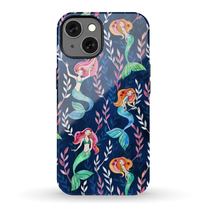 iPhone 13 StrongFit Little Merry Mermaids by Micklyn Le Feuvre