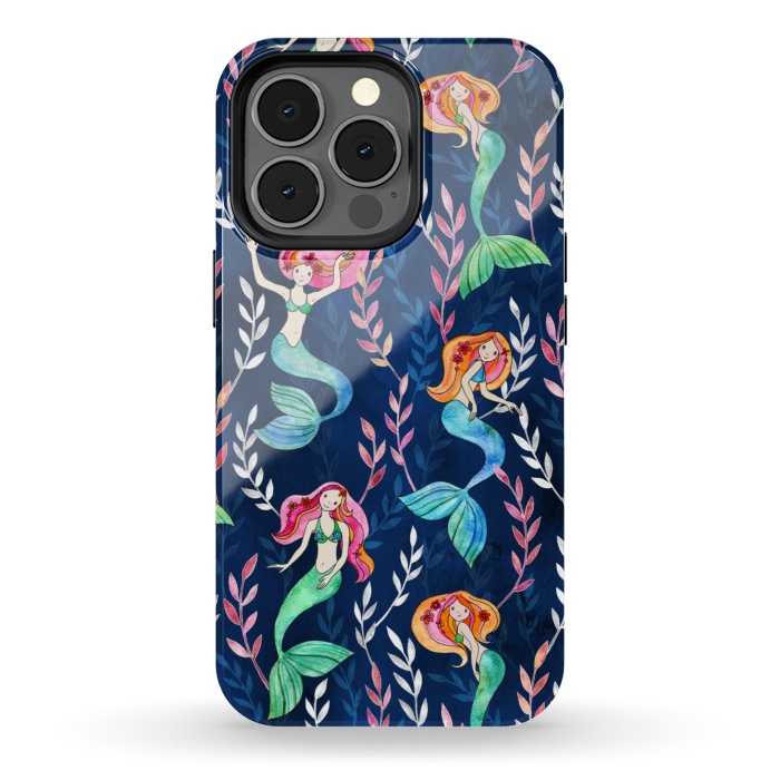 iPhone 13 pro StrongFit Little Merry Mermaids by Micklyn Le Feuvre