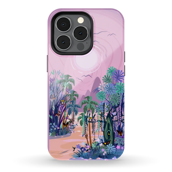 iPhone 13 pro StrongFit The Eyes of the Enchanted Misty Forest by BluedarkArt