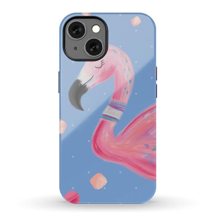 iPhone 13 StrongFit Fancy Flamingo by Noonday Design