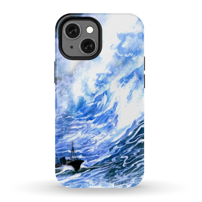 iPhone 13 mini StrongFit Sea Strom by Max LeTamis