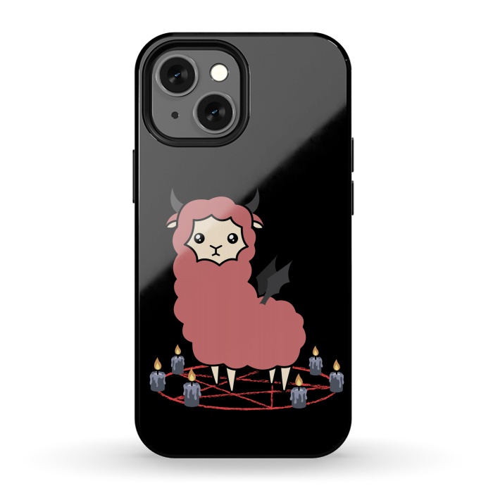 iPhone 13 mini StrongFit Llama demon by Laura Nagel