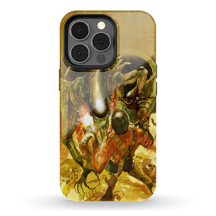iPhone 13 pro StrongFit Aliens and War by Max LeTamis