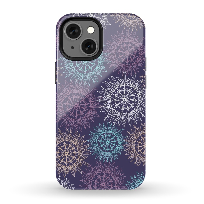 iPhone 13 mini StrongFit Purple Pattern  by Rose Halsey