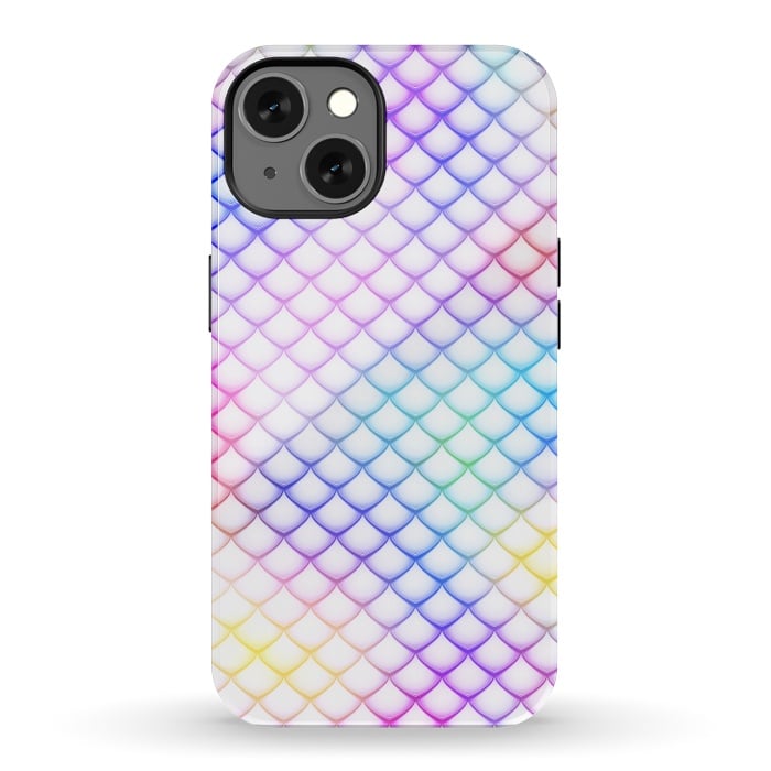iPhone 13 StrongFit Colorful Mermaid Scales by Art Design Works