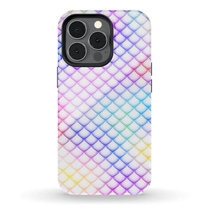 iPhone 13 pro StrongFit Colorful Mermaid Scales by Art Design Works