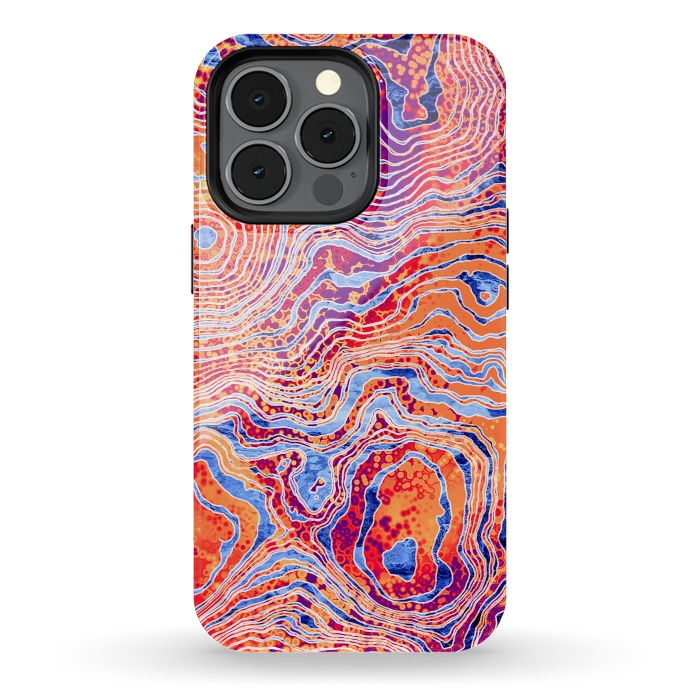 iPhone 13 pro StrongFit  Abstract Colorful Marble I by Art Design Works