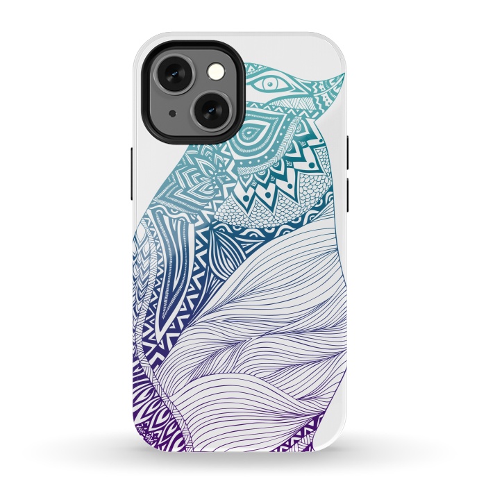 iPhone 13 mini StrongFit Duotone penguin by Pom Graphic Design