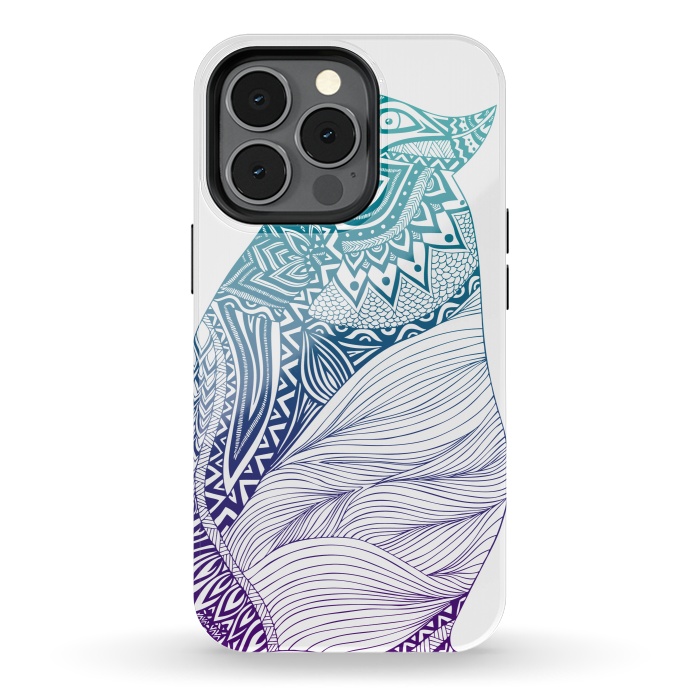 iPhone 13 pro StrongFit Duotone penguin by Pom Graphic Design