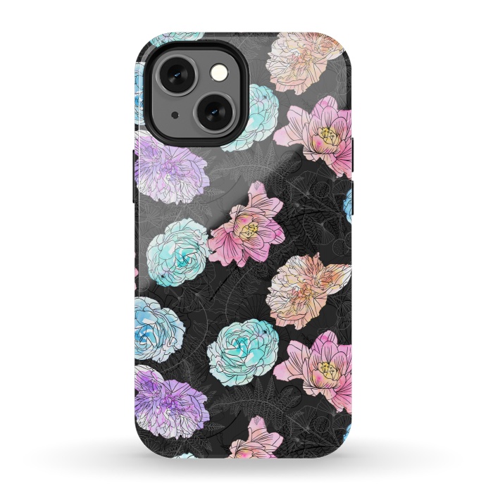 iPhone 13 mini StrongFit Color Pop Floral by Noonday Design
