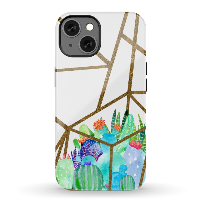 iPhone 13 StrongFit Cactus Earth Terrarium  by Amaya Brydon