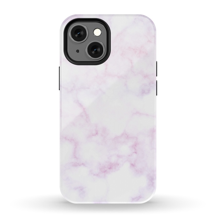 iPhone 13 mini StrongFit Soft white pink marble by Oana 