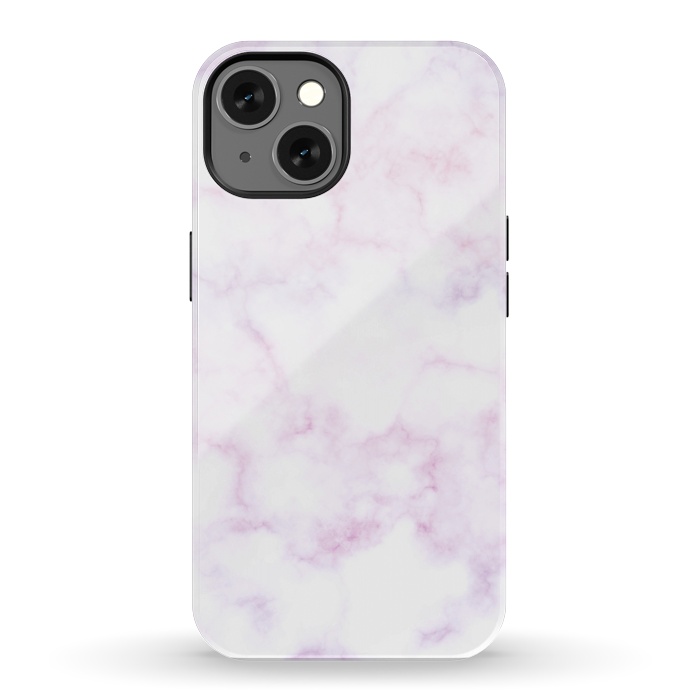 iPhone 13 StrongFit Soft white pink marble by Oana 