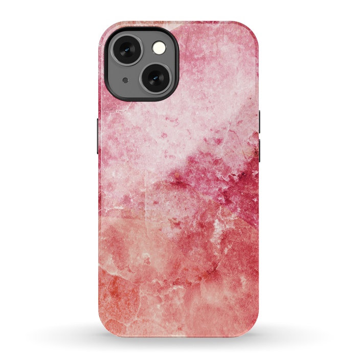 iPhone 13 StrongFit Pink peach marble art by Oana 