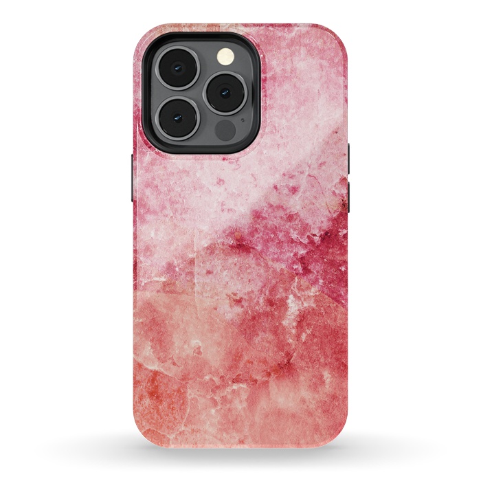 iPhone 13 pro StrongFit Pink peach marble art by Oana 