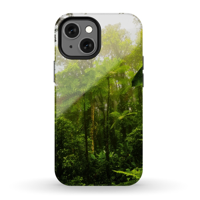 iPhone 13 mini StrongFit Rainforest Misty Green Soul  by BluedarkArt