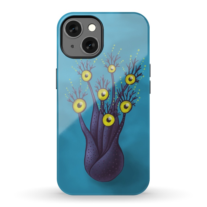 iPhone 13 StrongFit Tree Monster With Yellow Eyes | Digital Art by Boriana Giormova