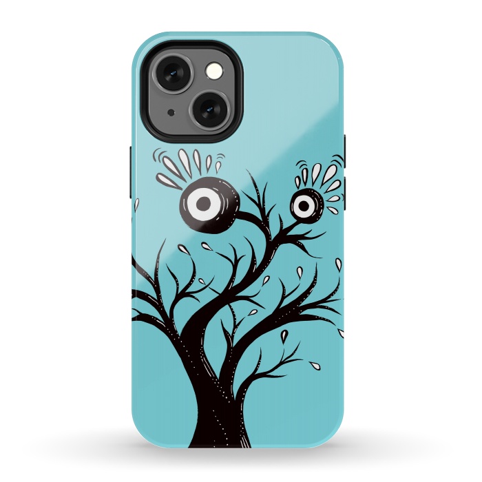 iPhone 13 mini StrongFit Tree Monster Weird Ink Drawing by Boriana Giormova