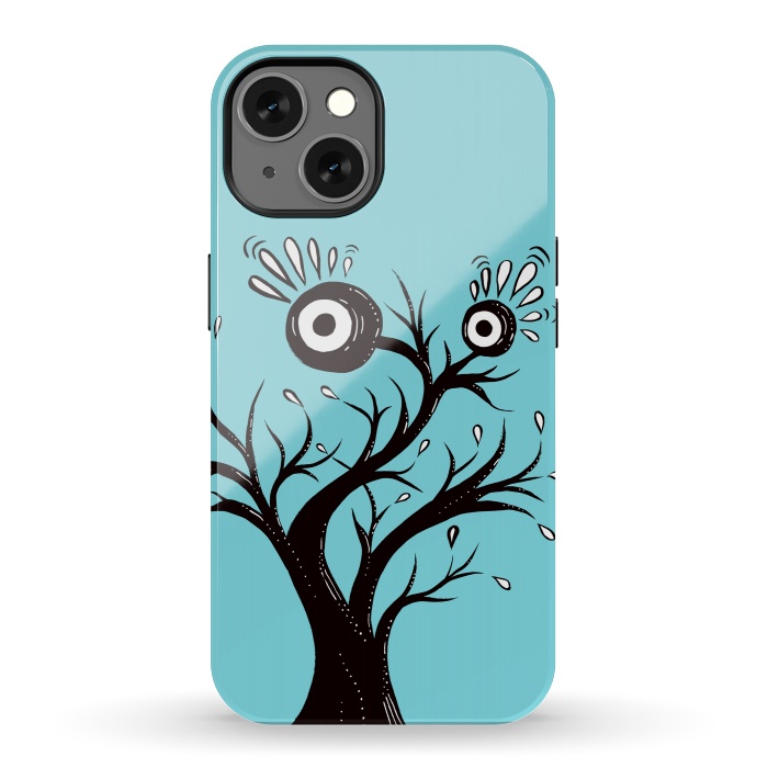 iPhone 13 StrongFit Tree Monster Weird Ink Drawing by Boriana Giormova