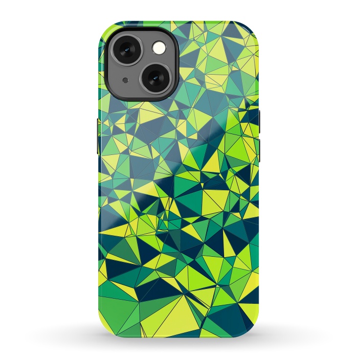 iPhone 13 StrongFit Green Low Poly Design by Art Design Works
