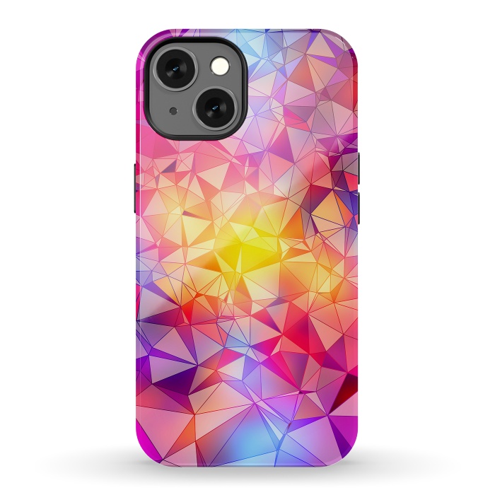 iPhone 13 StrongFit Colorful Low Poly Design by Art Design Works