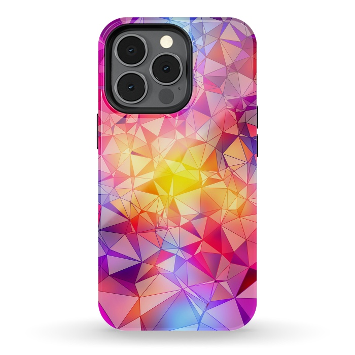 iPhone 13 pro StrongFit Colorful Low Poly Design by Art Design Works