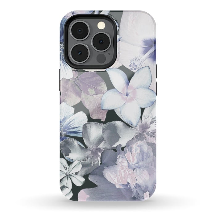 iPhone 13 pro StrongFit Dark flowers by Susanna Nousiainen