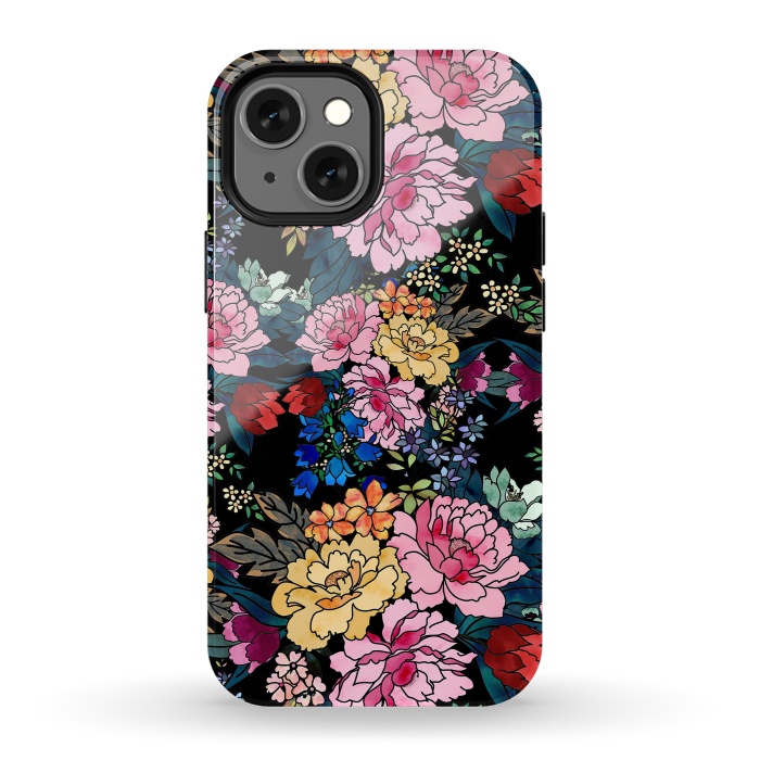 iPhone 13 mini StrongFit stylish winter flowers bouquets illustration  by InovArts