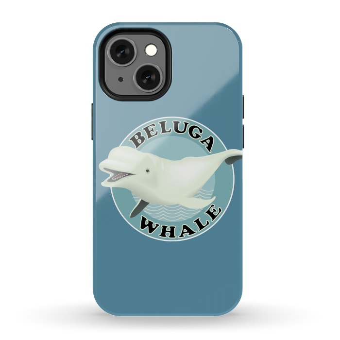 iPhone 13 mini StrongFit Beluga Whale by Mangulica