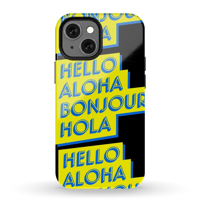 iPhone 13 mini StrongFit hello aloha by MALLIKA