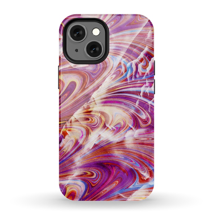 iPhone 13 mini StrongFit Colorful elegant marble art by Oana 