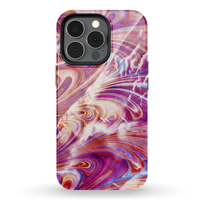 iPhone 13 pro StrongFit Colorful elegant marble art by Oana 