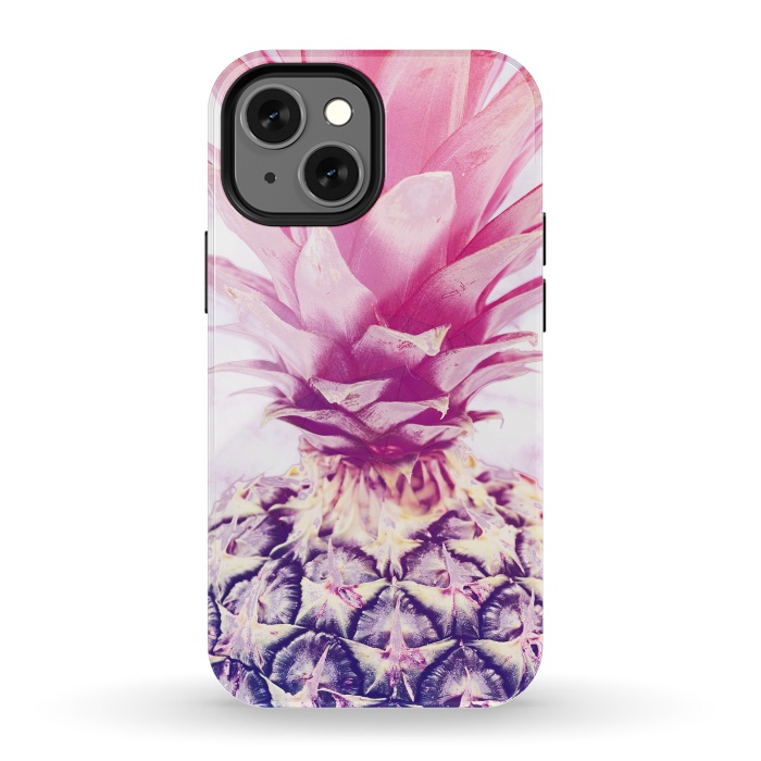 iPhone 13 mini StrongFit Pink pineapple by Oana 