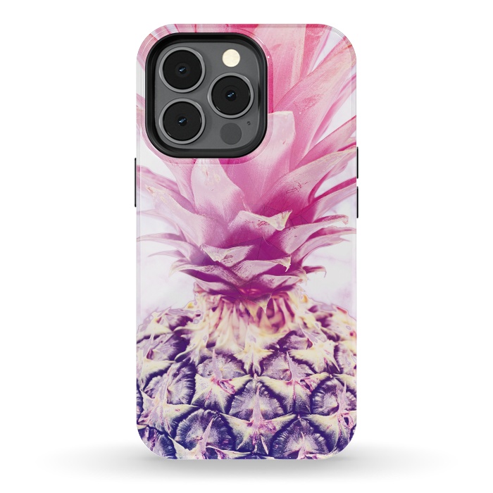 iPhone 13 pro StrongFit Pink pineapple by Oana 