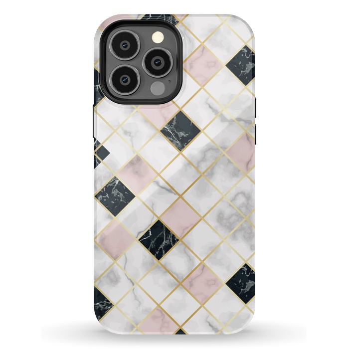 iPhone 13 Pro Max StrongFit Marble Geometry III by ArtsCase