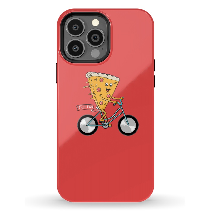 iPhone 13 Pro Max StrongFit Pizza Fast Food Red by Coffee Man