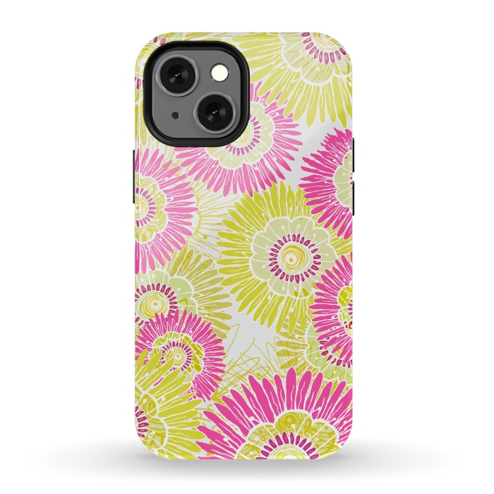 iPhone 13 mini StrongFit Flower Power  by Rose Halsey