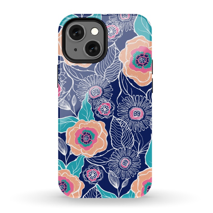 iPhone 13 mini StrongFit Floral Poppy by Rose Halsey