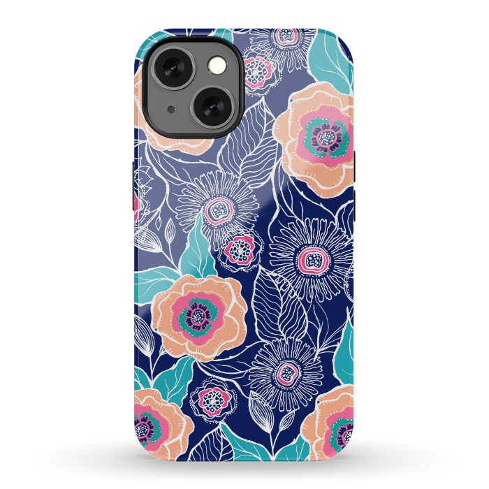 iPhone 13 StrongFit Floral Poppy by Rose Halsey