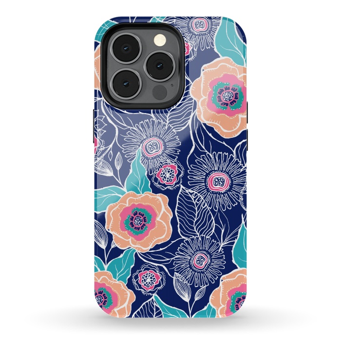 iPhone 13 pro StrongFit Floral Poppy by Rose Halsey