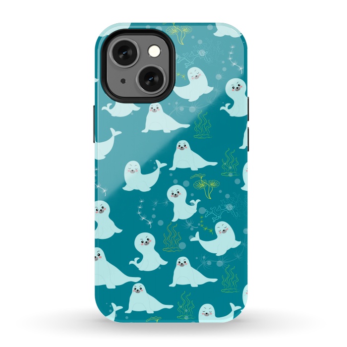 iPhone 13 mini StrongFit happy seagulls  by MALLIKA