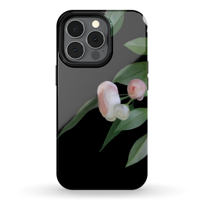 iPhone 13 pro StrongFit Painted roses by Elzbieta Malyska