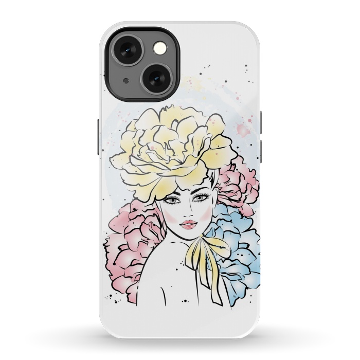 iPhone 13 StrongFit Romantic floral Lady by Martina