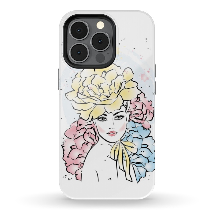 iPhone 13 pro StrongFit Romantic floral Lady by Martina