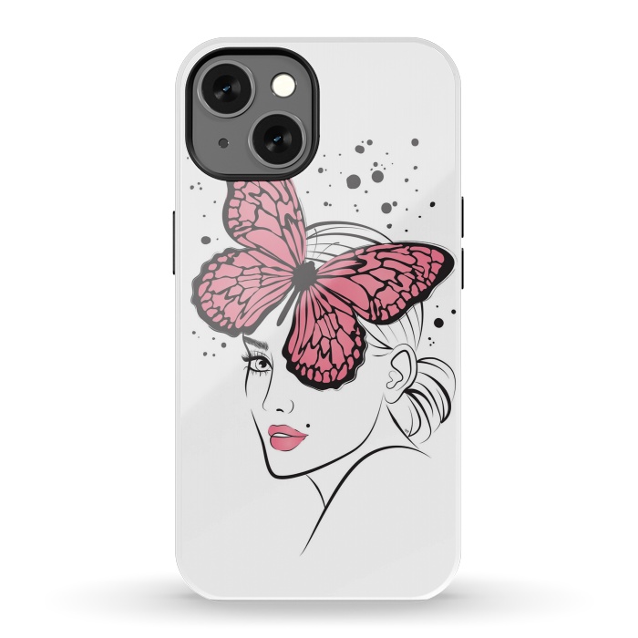 iPhone 13 StrongFit Pink Butterfly by Martina