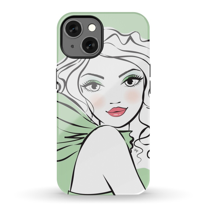 iPhone 13 StrongFit Green Girl by Martina