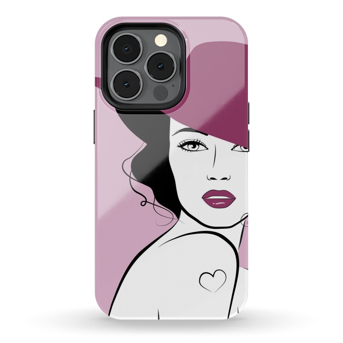 iPhone 13 pro StrongFit Woman in a hat by Martina